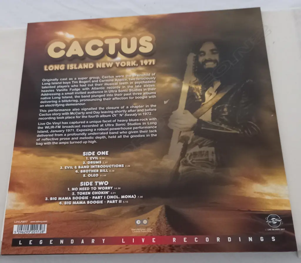 Cactus (3), Long Island New York, 1971, (Green Vinyl) Image 1++